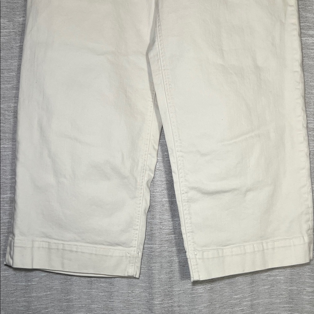 Joe’s Jeans Cream Wide Leg Barrel Style Cropped Ankle Pants Size 30 - Picture 6 of 16